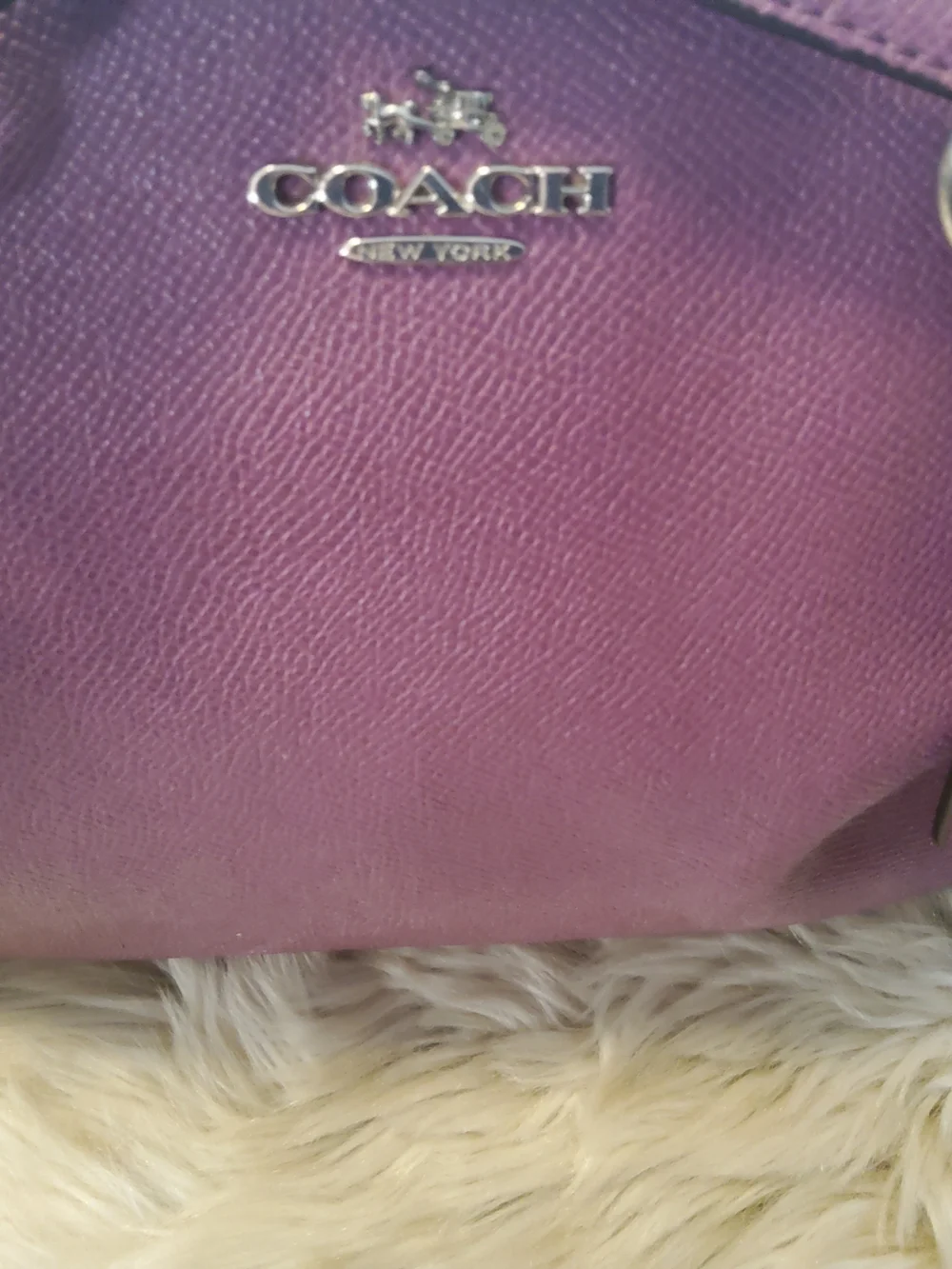 COACH Christie Crossgrain Carryall EUC minus one flaw.